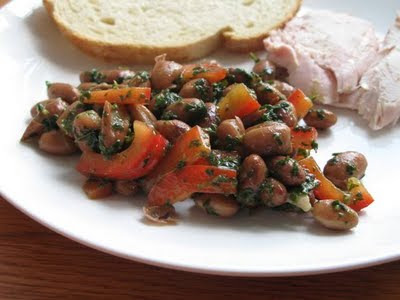 white bean and basil salad
