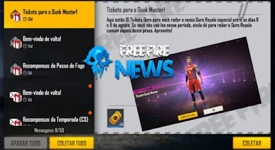 Free Fire Collect 10 Dunk Master Tickets Now