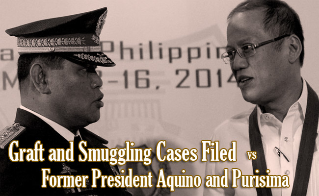 Graft and Smuggling Cases Filed vs Former President Aquino and Purisima Graft and Smuggling Cases Filed vs Former President Aquino and Purisima