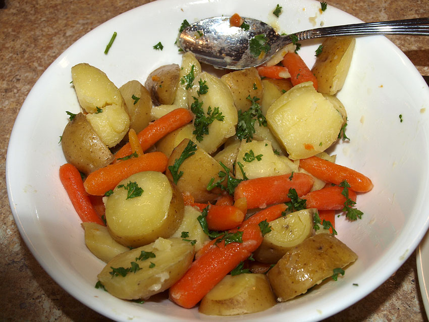 Pellet Smoker Cooking Meatloaf and Steamed Potatoes & Carrots