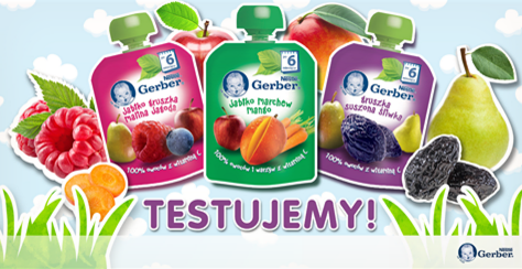 Testuj deserki w tubkach Gerber Konkurs