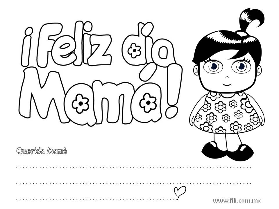 Mundo Fili Feliz Dia Mama Para Colorear