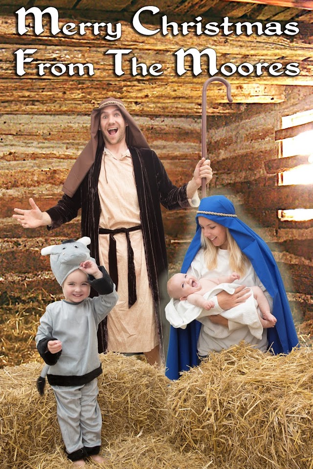 Cheesy Christmas Family Nativity Scene - The Moores Cheesy Christmas Family