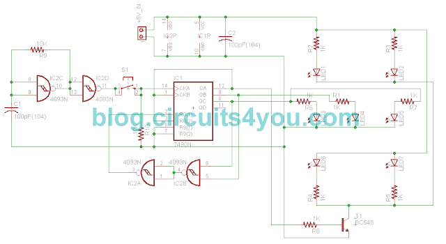 Electronic Dice Circuit Diagram