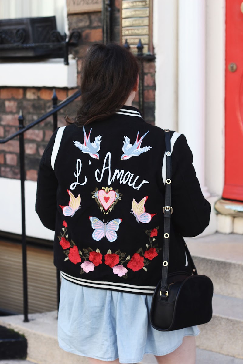 New Look embroidered bomber jacket | It's Cohen Blog