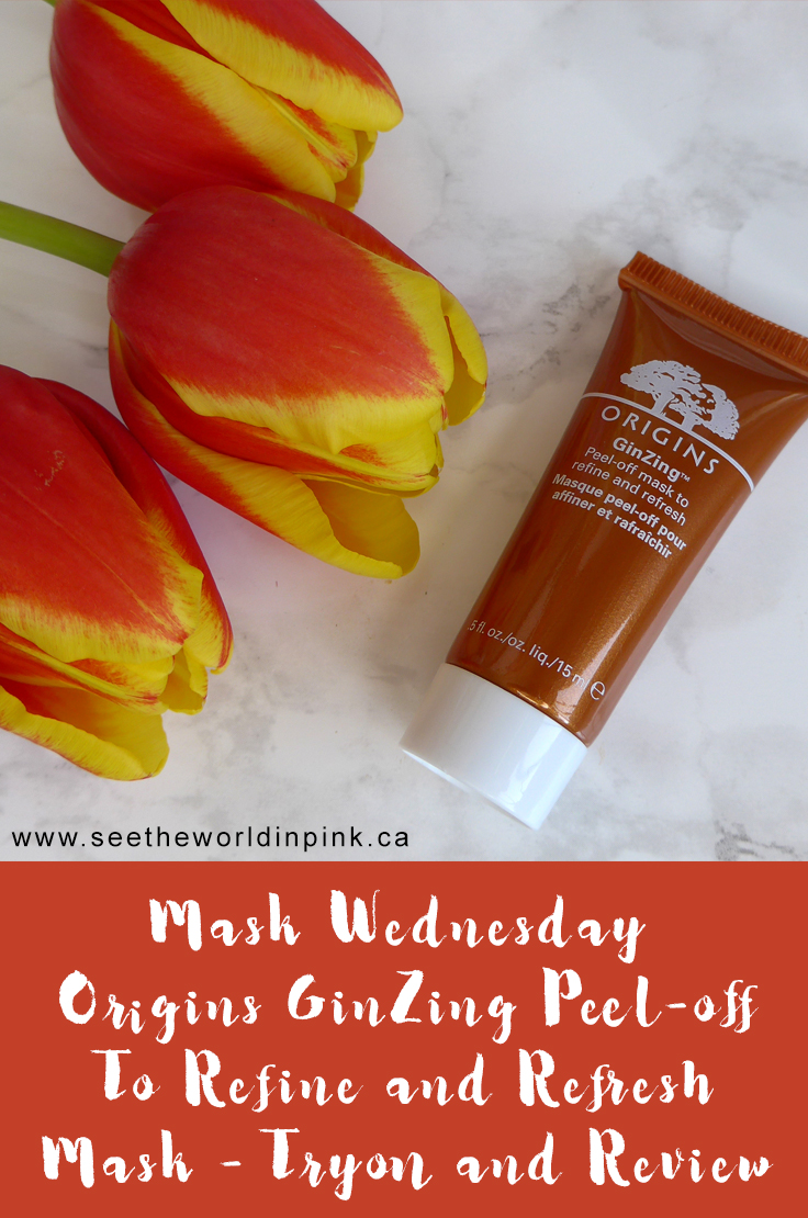 Mask Wednesday - Origins GinZing Peel-Off Mask to Refine and Refresh Try-on and Review! 