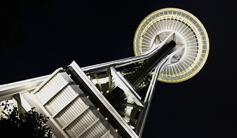 space needle night photography seattle