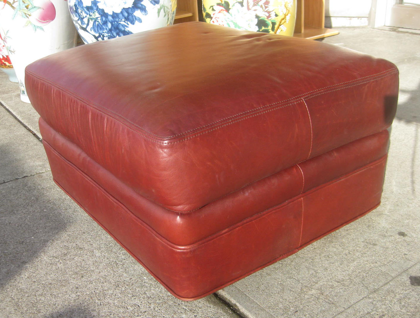 UHURU FURNITURE & COLLECTIBLES SOLD Rust Colored Ottoman 45