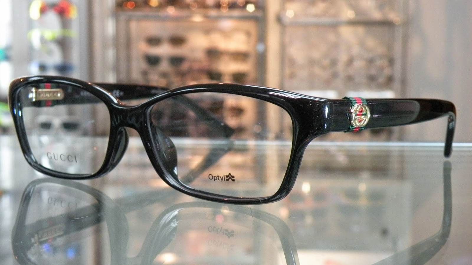 Gucci 布制logo的膠框眼鏡架 GG3670F