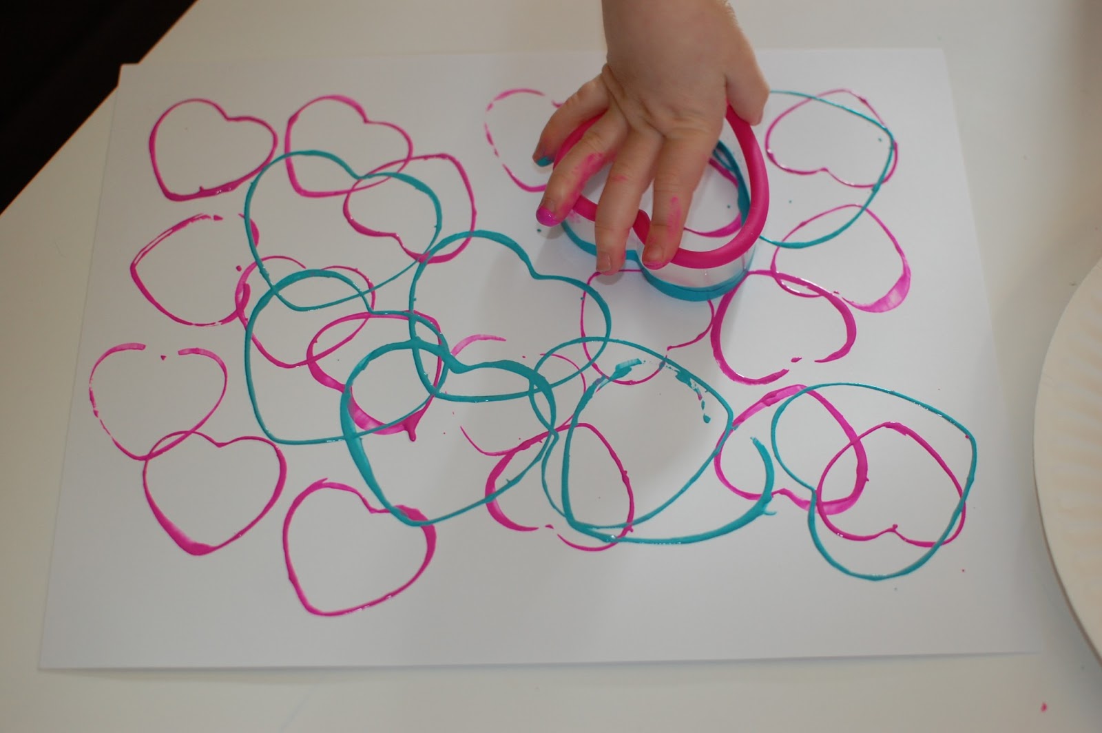 Cookie Cutter Heart Painting