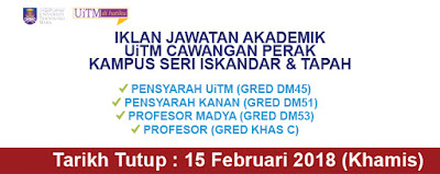 Jawatan Kosong Pensyarah Universiti Teknologi MARA (UiTM)