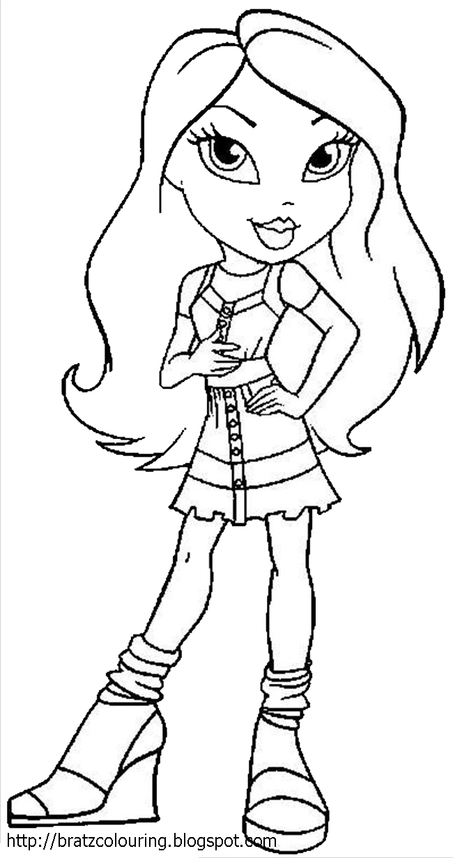 Bratz Dolls Free Colouring Pages