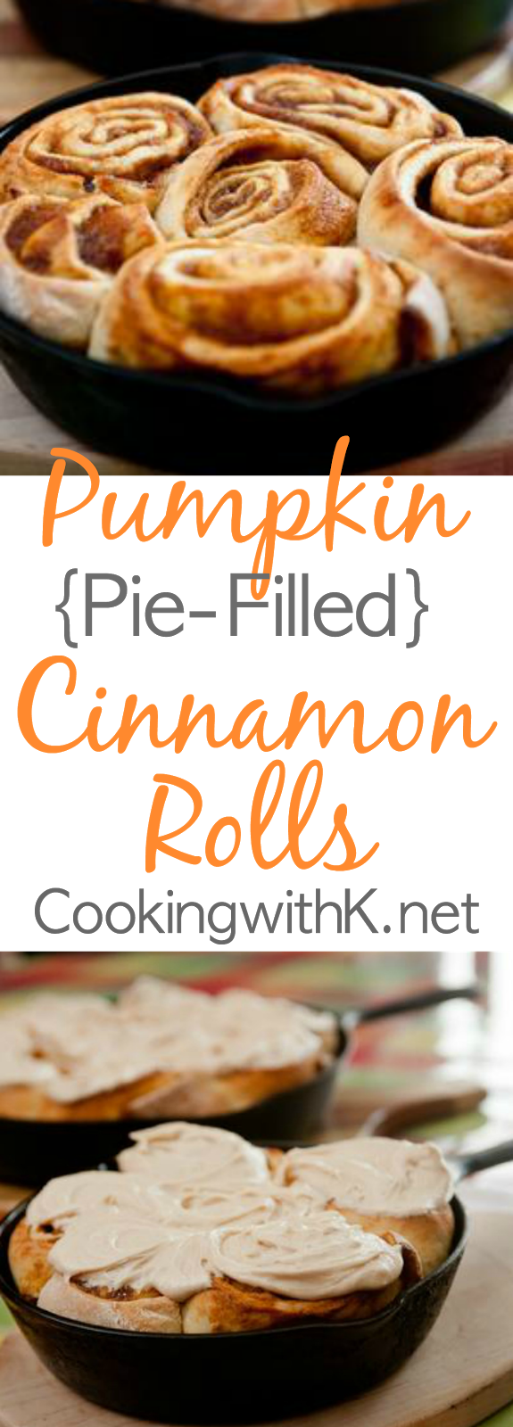 Cooking with K Easiest Pumpkin Filled Cinnamon Rolls with Brown Butter
