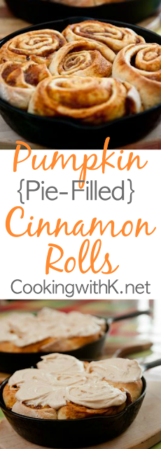 Cooking with K: Easiest Pumpkin Filled Cinnamon Rolls with Brown Butter ...