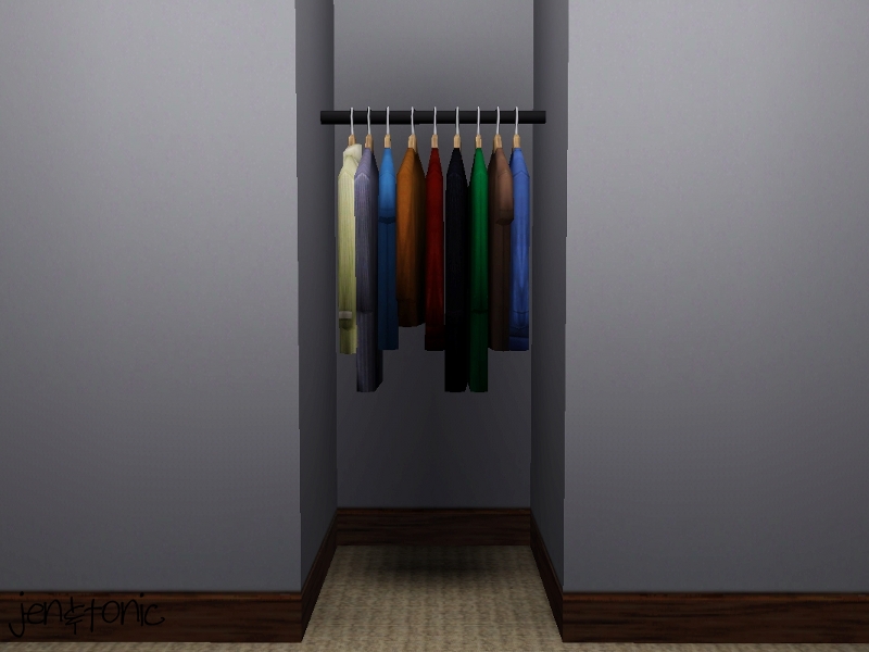 My Sims 3 Blog: One-Tile Clothes Rack by jen&tonic