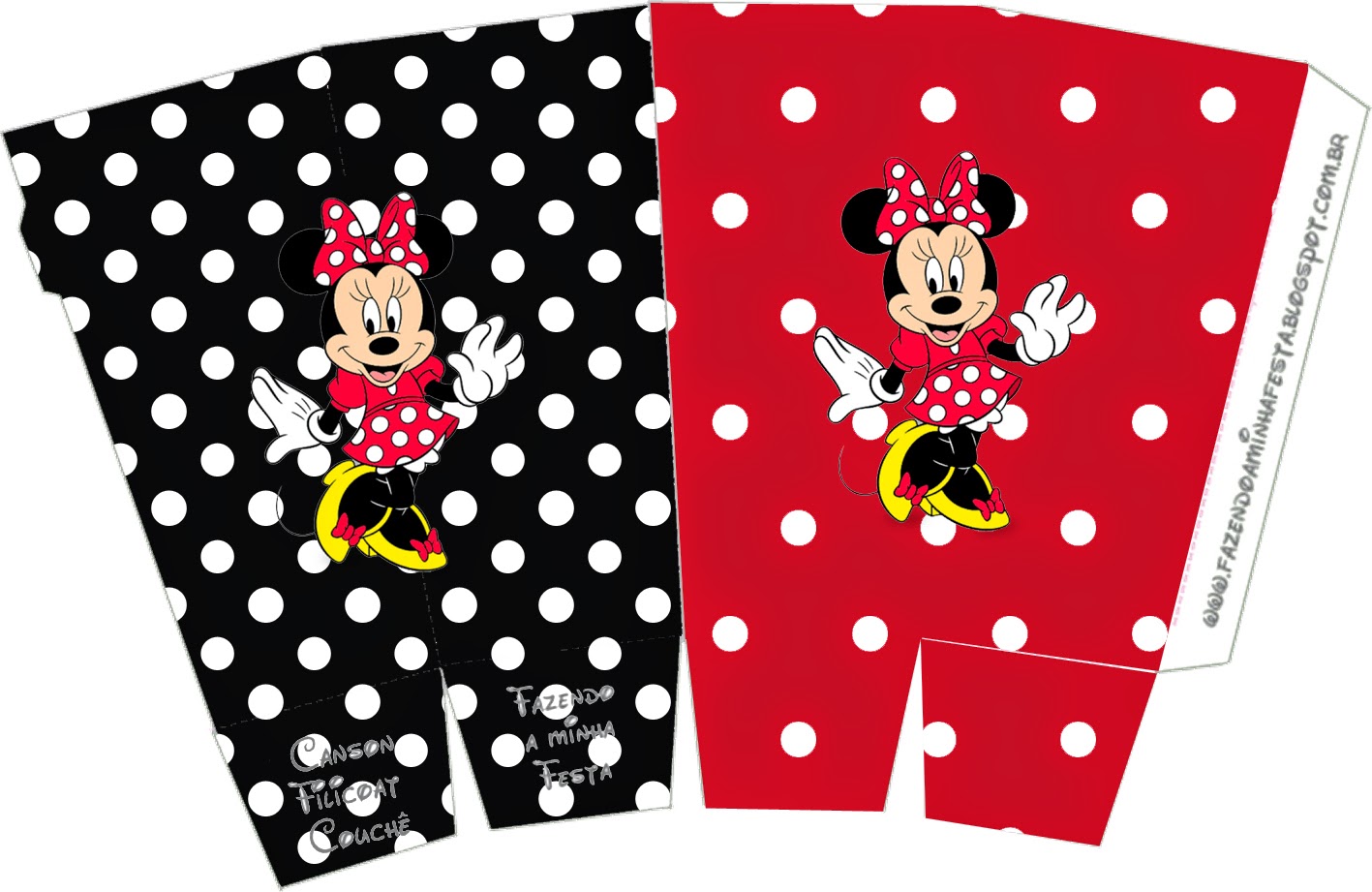 Minnie Rojo: Cajas para Imprimir Gratis.