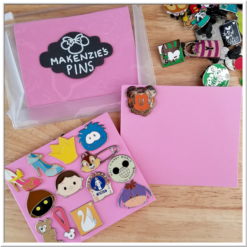 Diy Disney trading pin book! Made from a pencil case and some felt