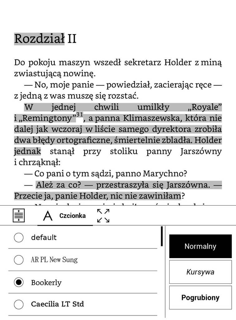 PocketBook Touch HD 3 – czcionka Bookerly