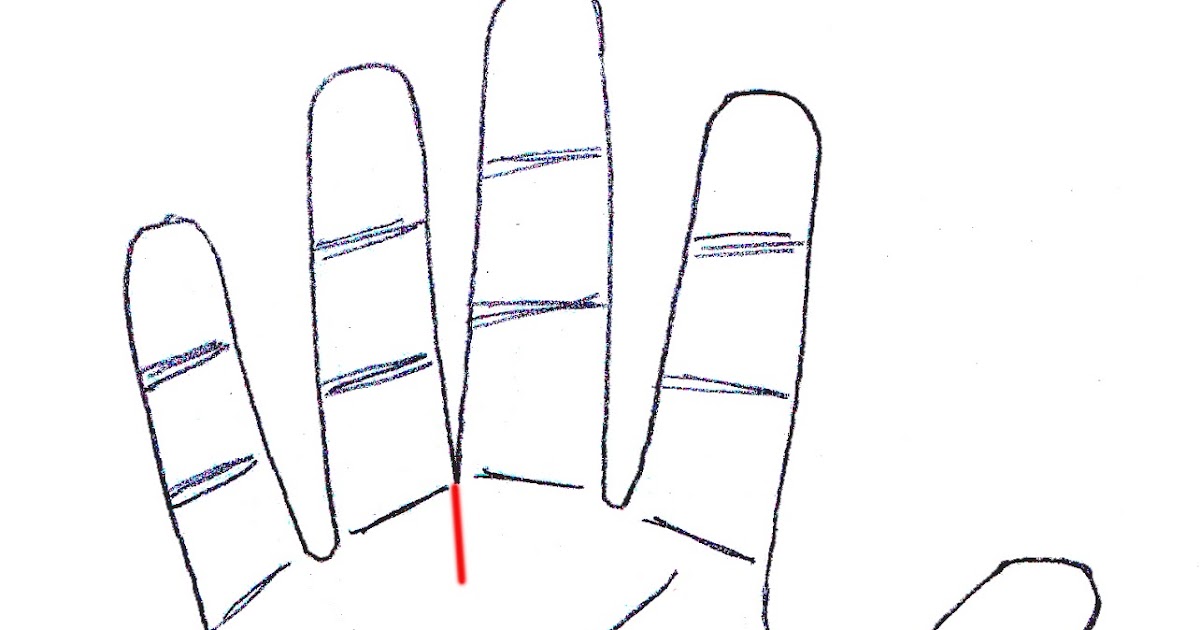 Line Of Education On Hand Vertical Line Between Middle