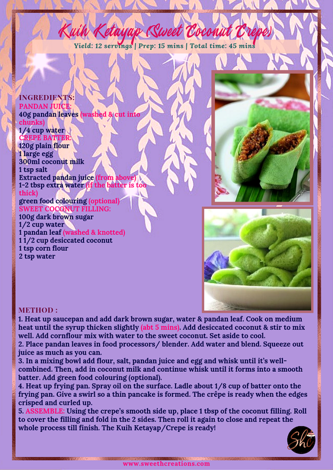 KUIH KETAYAP (SWEET COCONUT CREPE) RECIPE SHC 10 BEST TRADITIONAL MALAY KUIH RECIPES