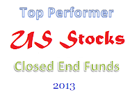 Top Performing U.S. Stock Closed End Funds 2013