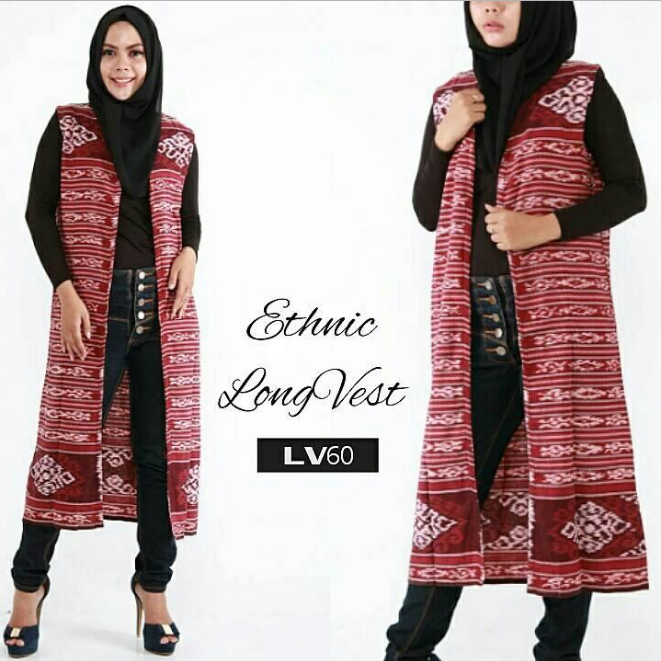 BusanaMuslim 10+ Contoh Model Outer Batik Tanpa Lengan BusanaMuslim 10+ Contoh Model Outer Batik Tanpa Lengan