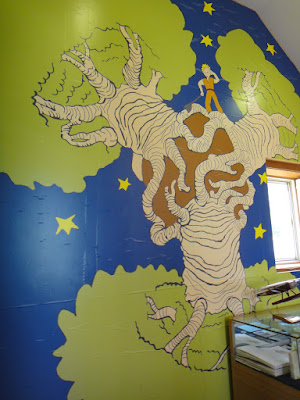 Little Prince Wall Mural at Petite France South Korea