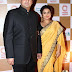 Vidya Balan With Husband Siddharth Roy In Yellow Sari