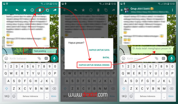 Cara Gampang Menghapus Pesan Whatsapp Yang Sudah Terkirim