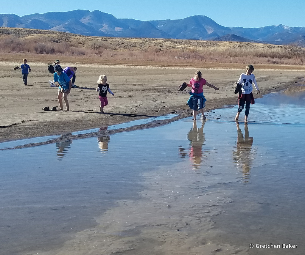 Desert Survivor Walking Around (Through) Pruess Lake