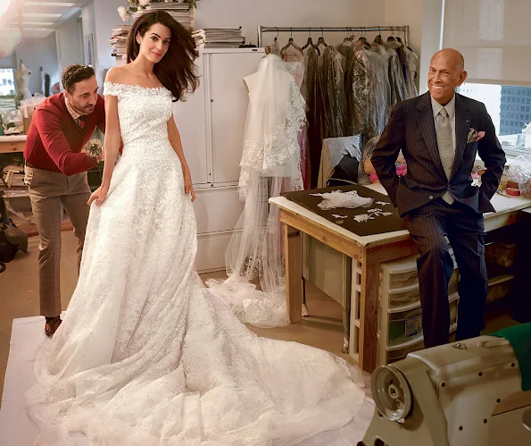 Amal Alamuddin wore an Oscar de la Renta wedding dress, Princess Madeleine wore same Oscar de la Renta wedding dress