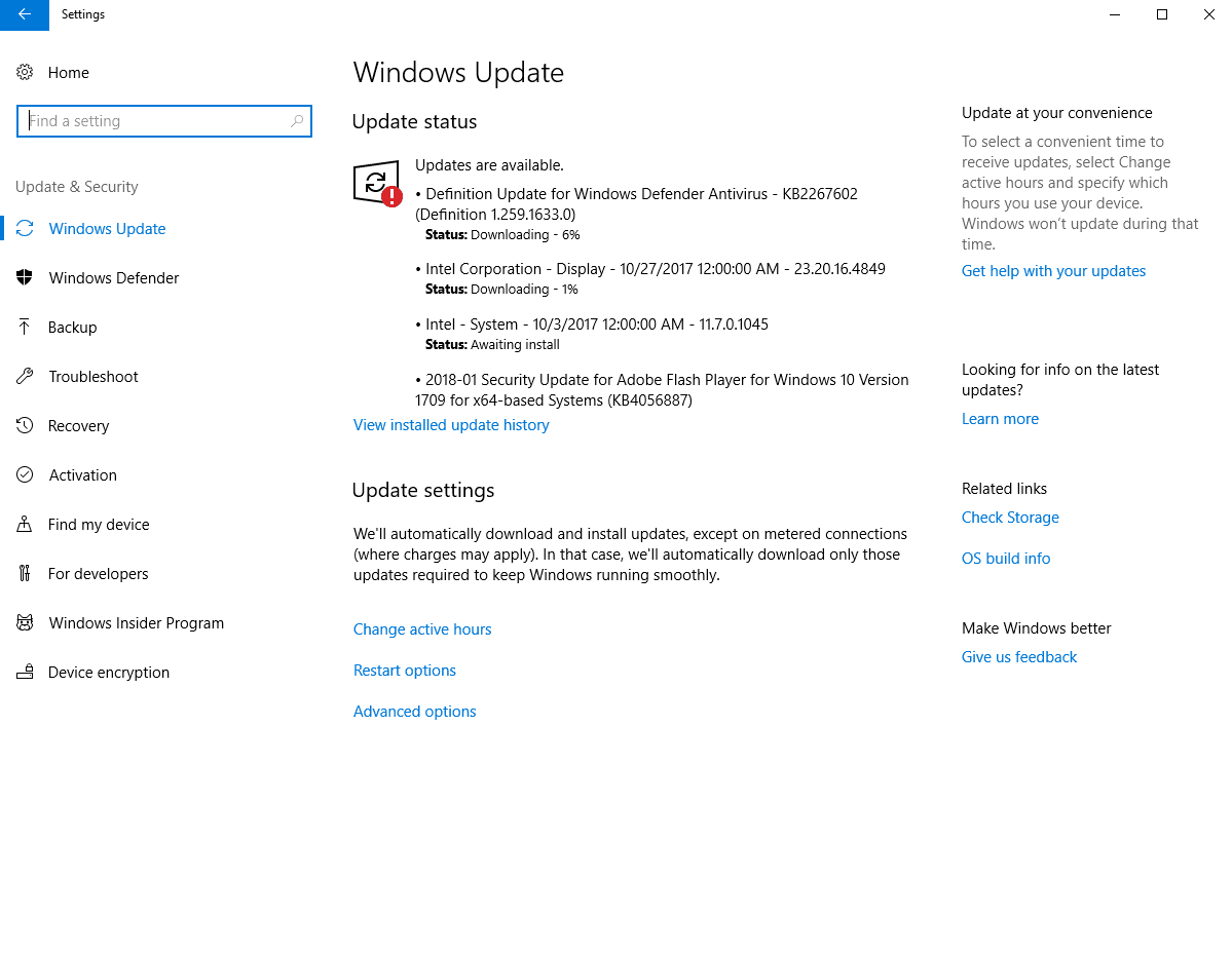 We couldn't connect to the update service We couldn't connect to the update service