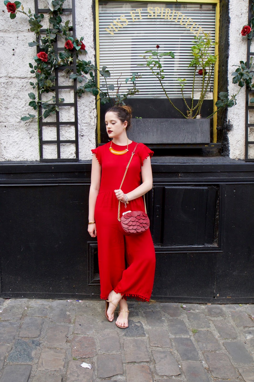 Fashion blogger Kathleen Harper on Montmartre in Paris France