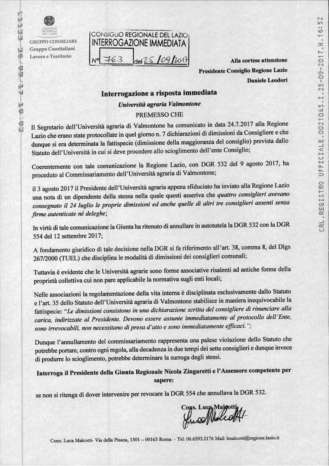 Federfauna lazio: settembre 2017 Tempi per surroga 2017