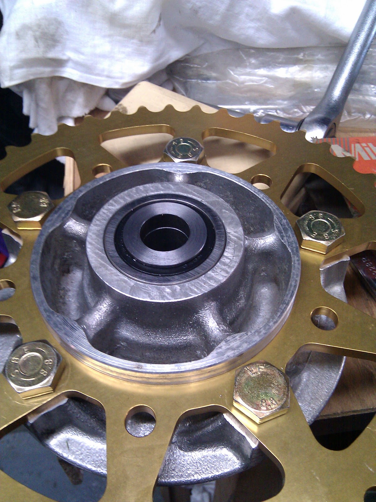 GSXR 750 Thunderbike Sprocket carrier spacer finished