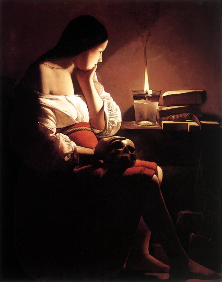 georges de la tour mary magdalene with the smoking flame