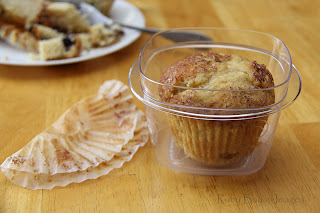 Giant Muffin in a food container.