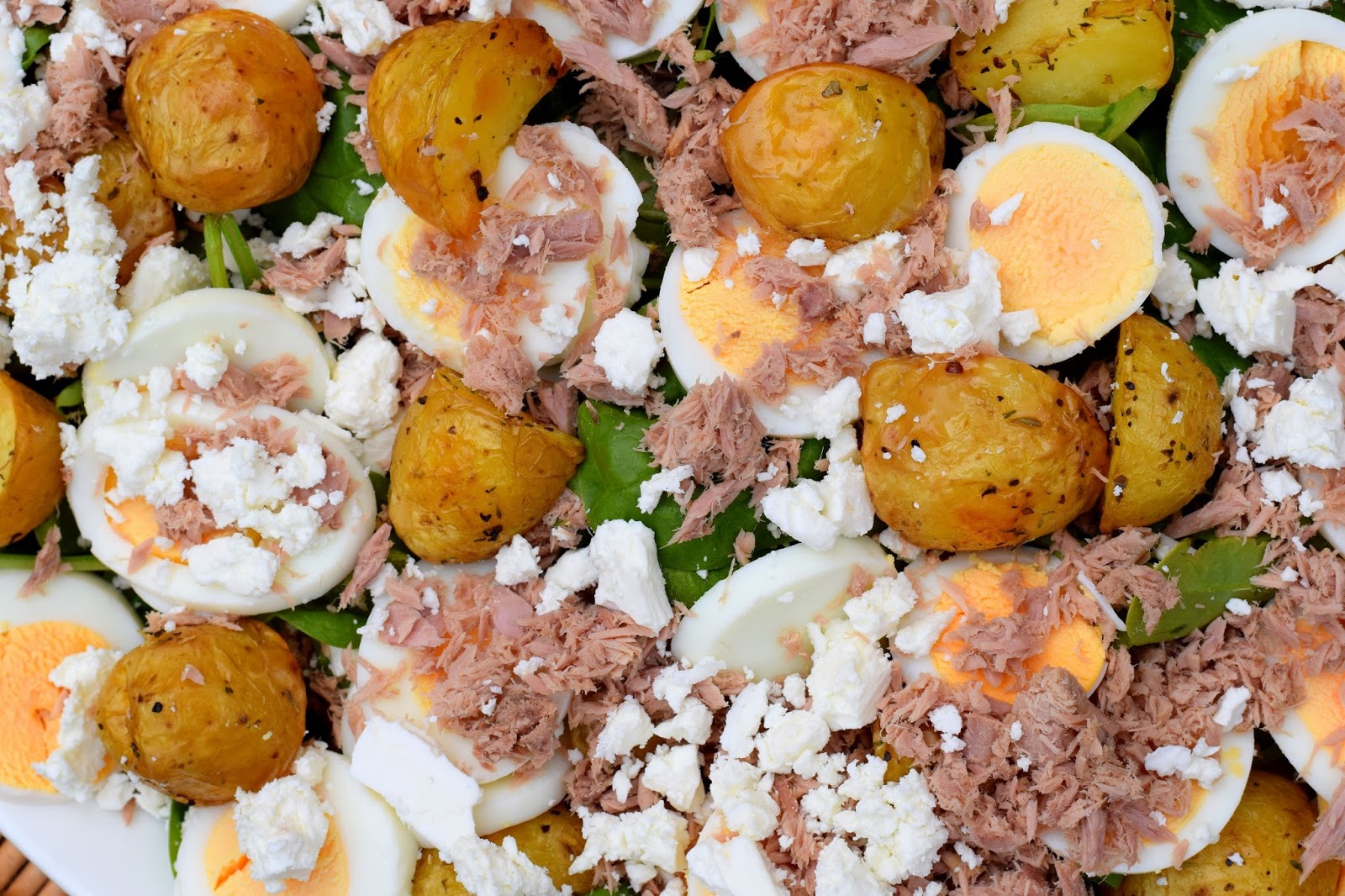 Summer Recipe: British Gems Baby Potatoes, Egg And Tuna Spinach Salad