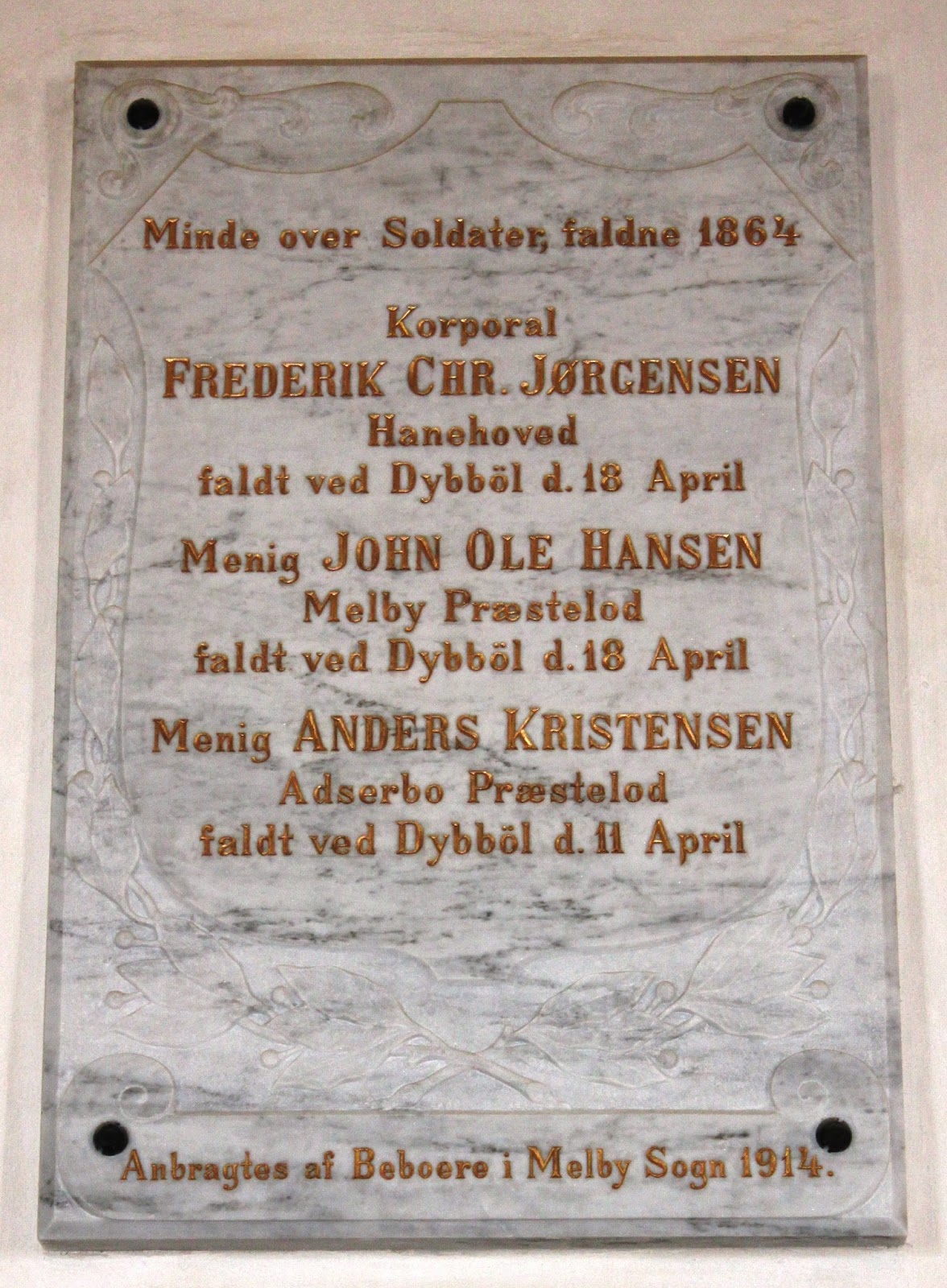 Bordenden bue Breddegrad Danske krigergrave og mindesmærker 1848-50 og 1864: 2015