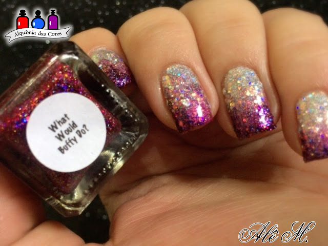 Glam Polish, What Would Buffy Do?, Dougal my demiguise, Magenta, Roxo, Prata, Glitter, Inverno