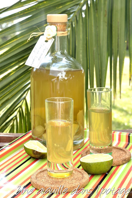 Rhum arrangé citron vert- gingembre cadeau gourmand