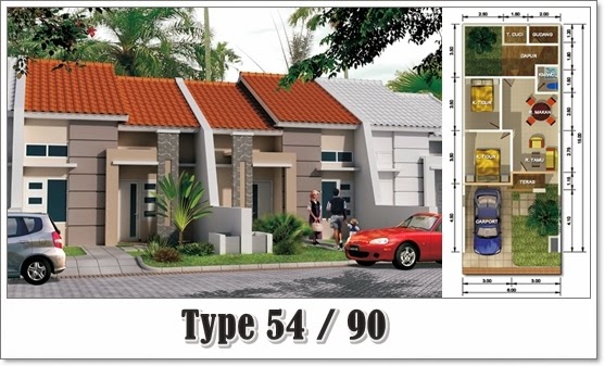 Desain Denah Rumah Minimalis Type 54 Harga Terbaru 2020 Desain Denah Rumah Minimalis Type 54 Harga Terbaru 2020
