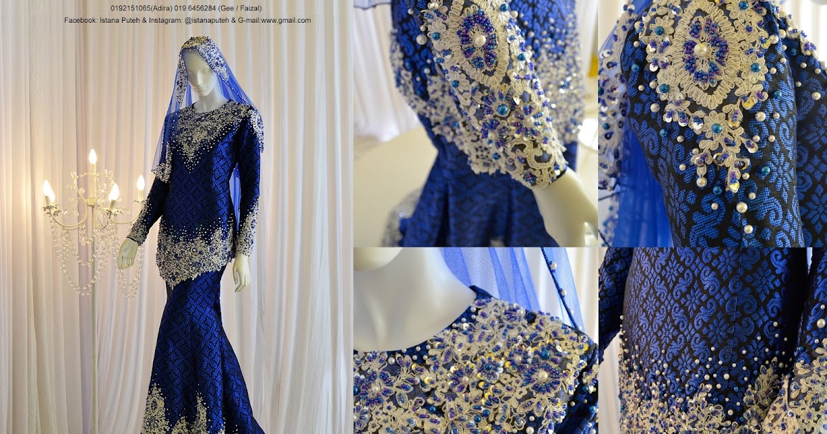 baju pengantin dusty blue inspirasi 