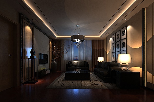 Postmodern living room decoration model