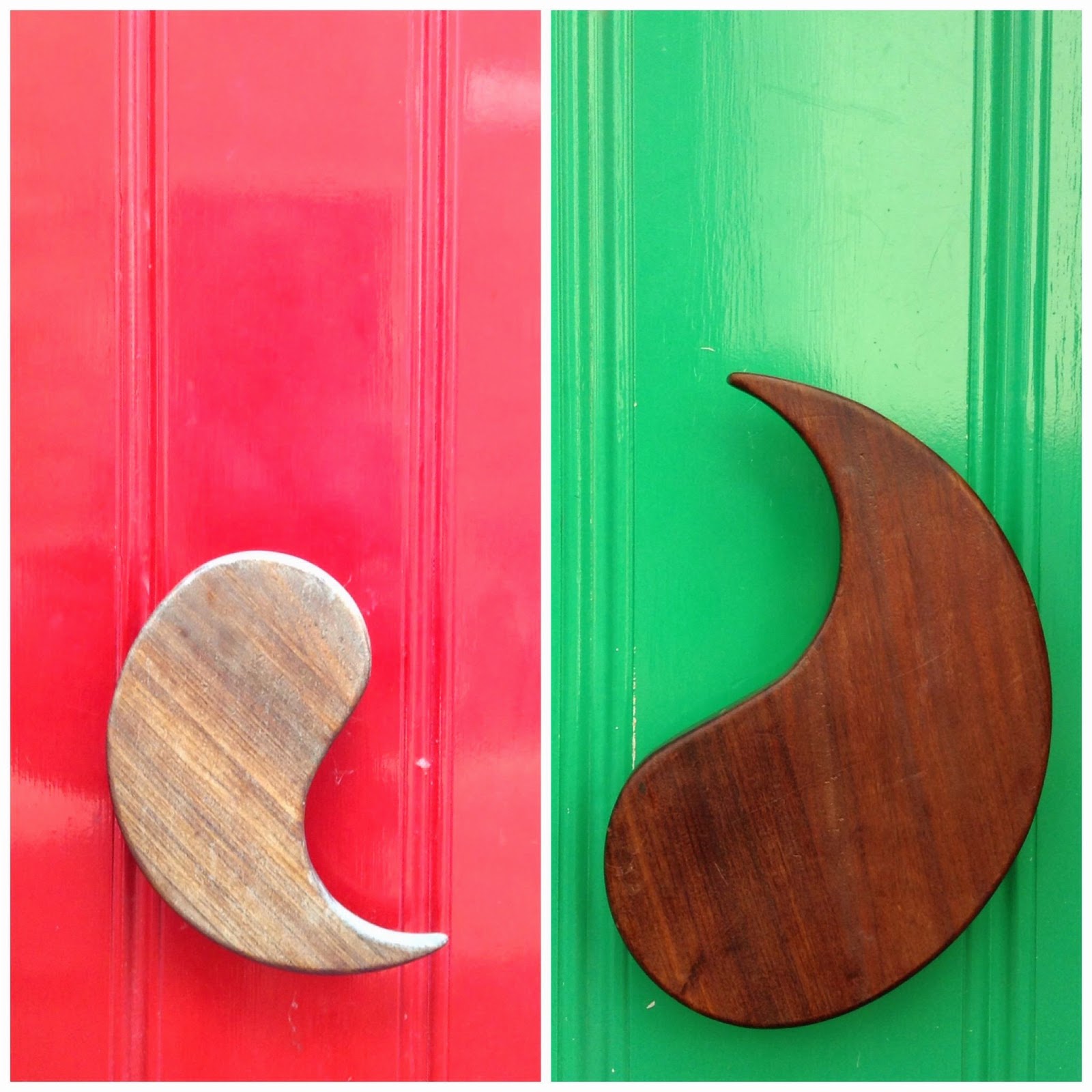 collage of modern doorknobs in Ghent