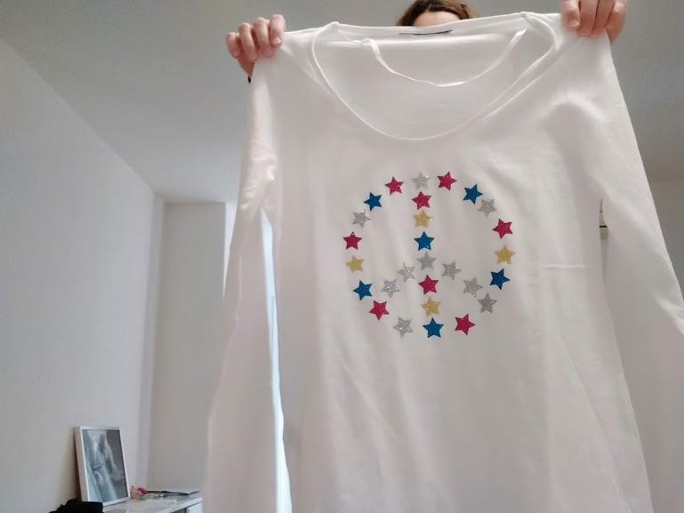tutorial sencillo camiseta simbolo de la paz