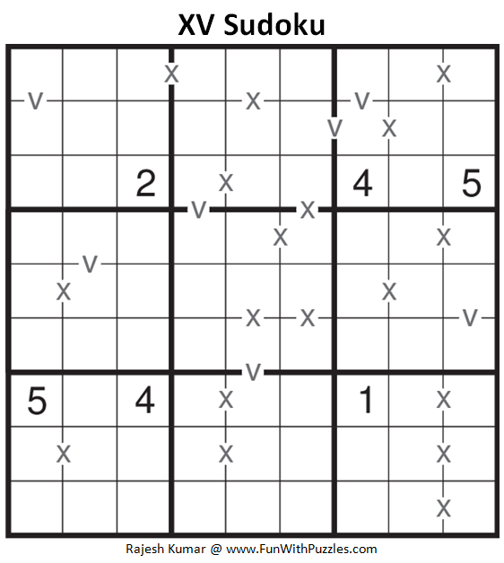 XV Sudoku (Fun With Sudoku #181)