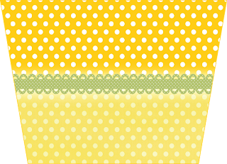 Kit en Amarillo con Lunares Blancos para Imprimir Gratis. Kit en Amarillo con Lunares Blancos para Imprimir Gratis.
