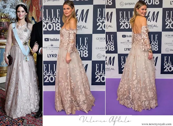 Princess Sofia wore a gown by Swedish designer Valerie Aflalo