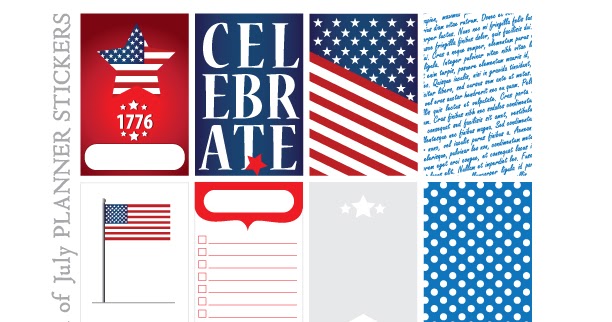 Scrapcraftastic: 4th of July FREE Printable Planner Stickers for The ...